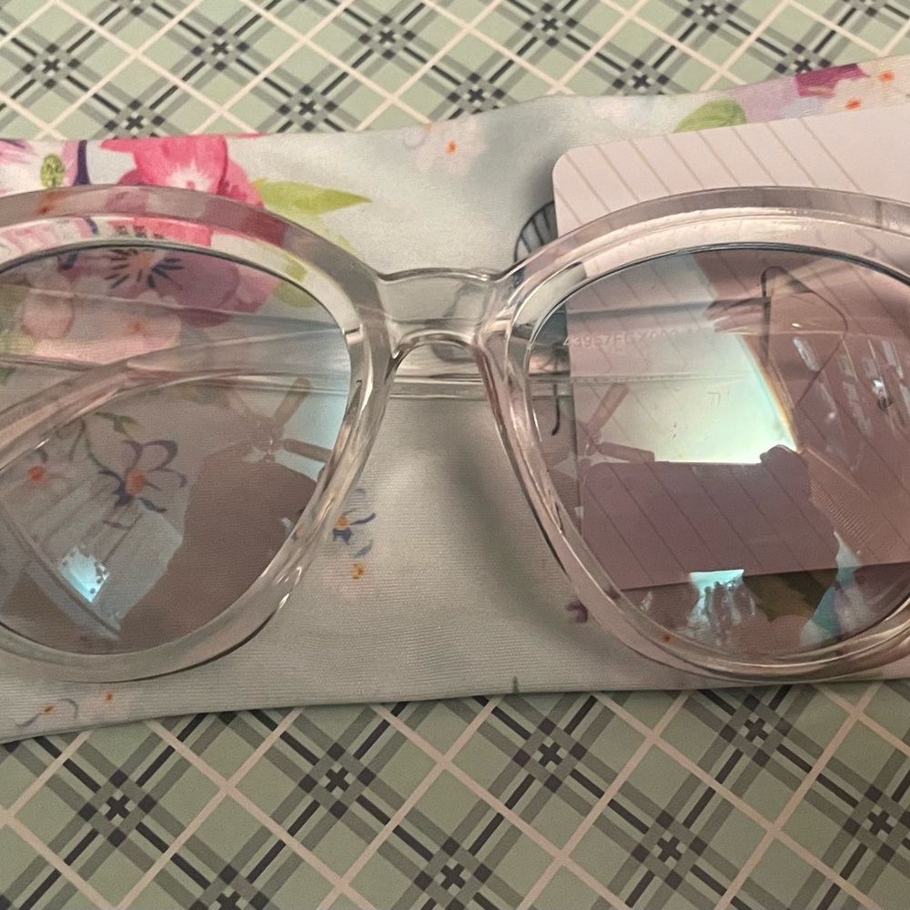 Clear Foster Grant Sunglasses with Pouch